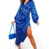 A Class Of Your Own - Cobalt Leopard Print Midi Dress -Deals Modashka Store AClassOfYourOwn CobaltLeopardPrintMidiDress 2