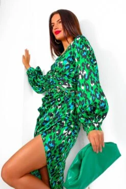 A Class Of Your Own - Green Blue Leopard Midi Dress 15 A Class Of Your Own - Green Blue Leopard Midi Dress -Deals Modashka Store AClassOfYourOwn GreenBlueLeopardMidiDress 1