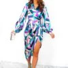 A Class Of Your Own - Purple Turquoise Abstract Midi Dress 2 A Class Of Your Own - Purple Turquoise Abstract Midi Dress -Deals Modashka Store AClassOfYourOwn PurpleTurquoiseAbstractMidiDress 1