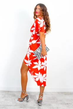 A Class Of Your Own - Red White Floral Print Midi Dress -Deals Modashka Store AClassOfYourOwn RedWhiteFloralPrintMidiDress 6