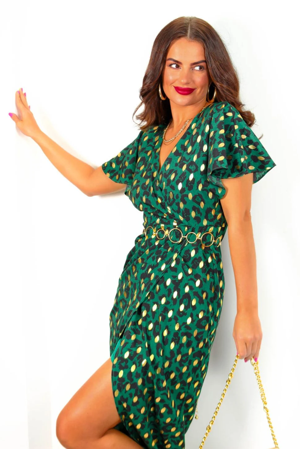 Adore Me - Forest Leopard Gold Spot Midi Dress 8 Adore Me - Forest Leopard Gold Spot Midi Dress - Image 6