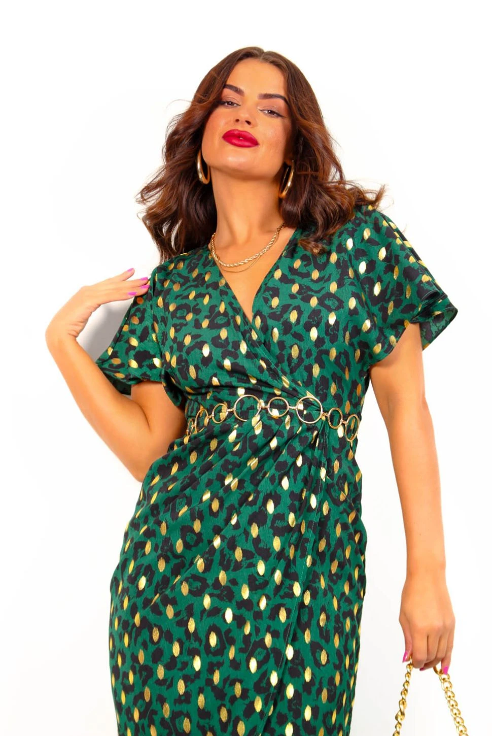 Adore Me - Forest Leopard Gold Spot Midi Dress 6 Adore Me - Forest Leopard Gold Spot Midi Dress - Image 4