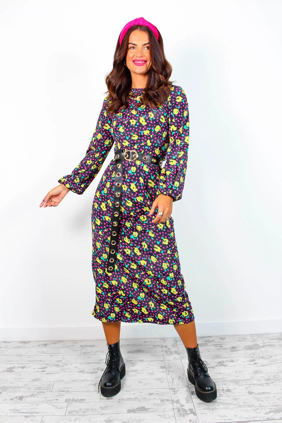 All The Attitude - Black Multi Rose Maxi Dress 6 All The Attitude - Black Multi Rose Maxi Dress - Image 4