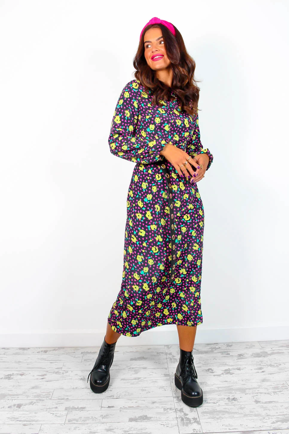 All The Attitude - Black Multi Rose Maxi Dress 7 All The Attitude - Black Multi Rose Maxi Dress - Image 5