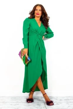 All Time Favourite - Forest Green Twist Front Midi Dress -Deals Modashka Store AllTimeFavourite ForestGreenTwistFrontMidiDress 4