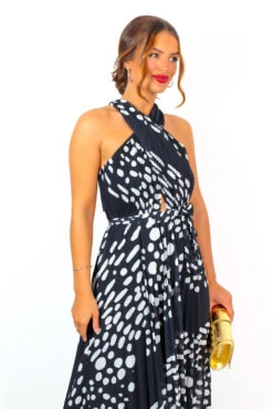Artemis - Black Spot Pleated Maxi Dress 13 Artemis - Black Spot Pleated Maxi Dress -Deals Modashka Store Artemis BlackSpotPleatedMaxiDress 5