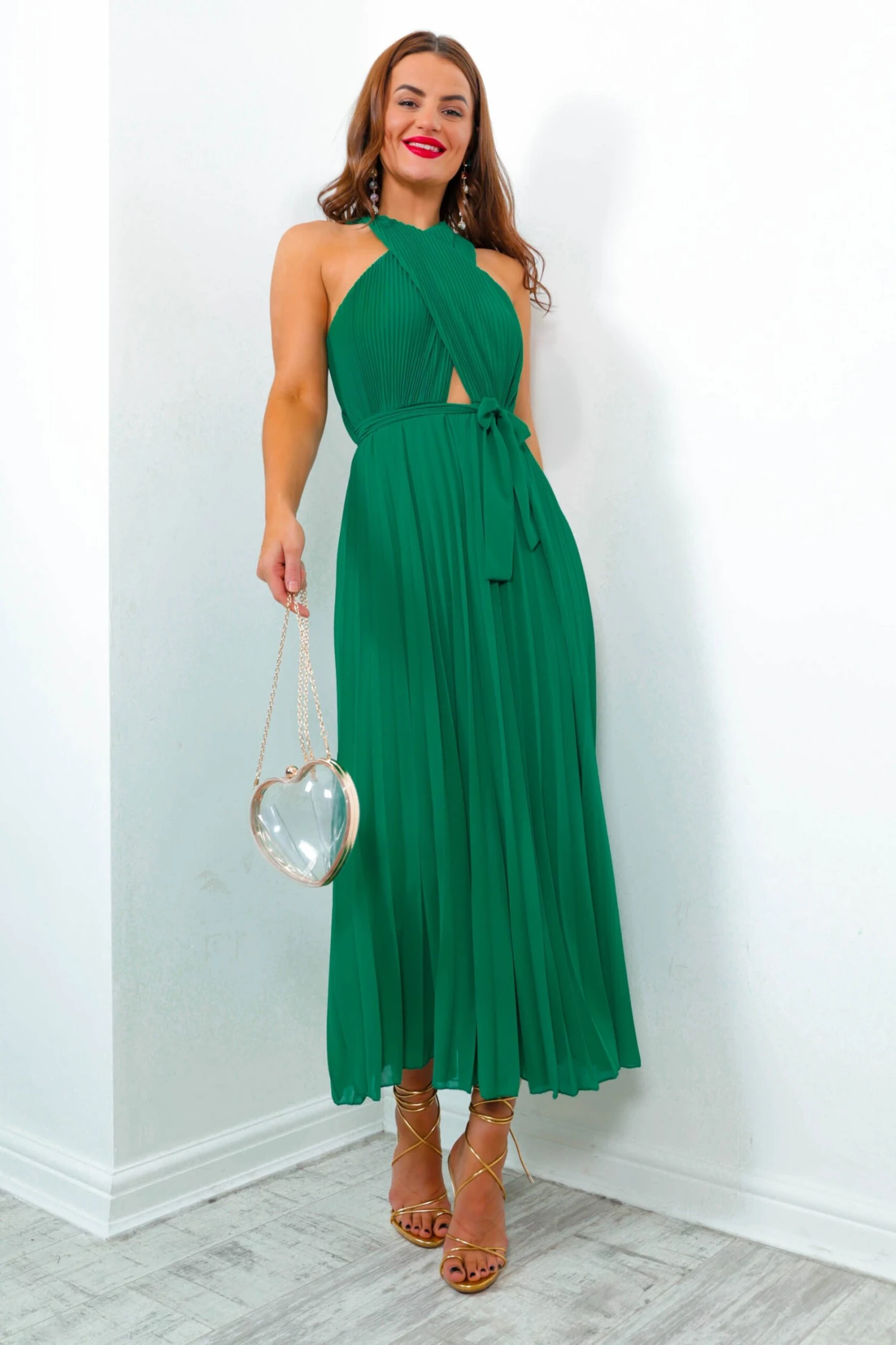 Artemis - Green Pleated Maxi Dress 11 Artemis - Green Pleated Maxi Dress - Image 9