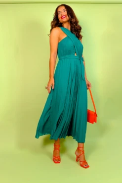 Artemis - Green Pleated Maxi Dress 15 Artemis - Green Pleated Maxi Dress -Deals Modashka Store Artemis GreenPleatedMaxiDress8