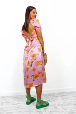 Back Me Up - Pink Multi Floral Midi Dress 10 Back Me Up - Pink Multi Floral Midi Dress -Deals Modashka Store BackMeUp PinkMultiFloralMidiDress 4