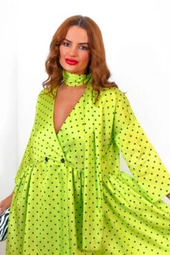 Bow Love Lost - Lime Polka Dot Mini Dress 14 Bow Love Lost - Lime Polka Dot Mini Dress -Deals Modashka Store BowLoveLost LimePolkaDotMiniDress4