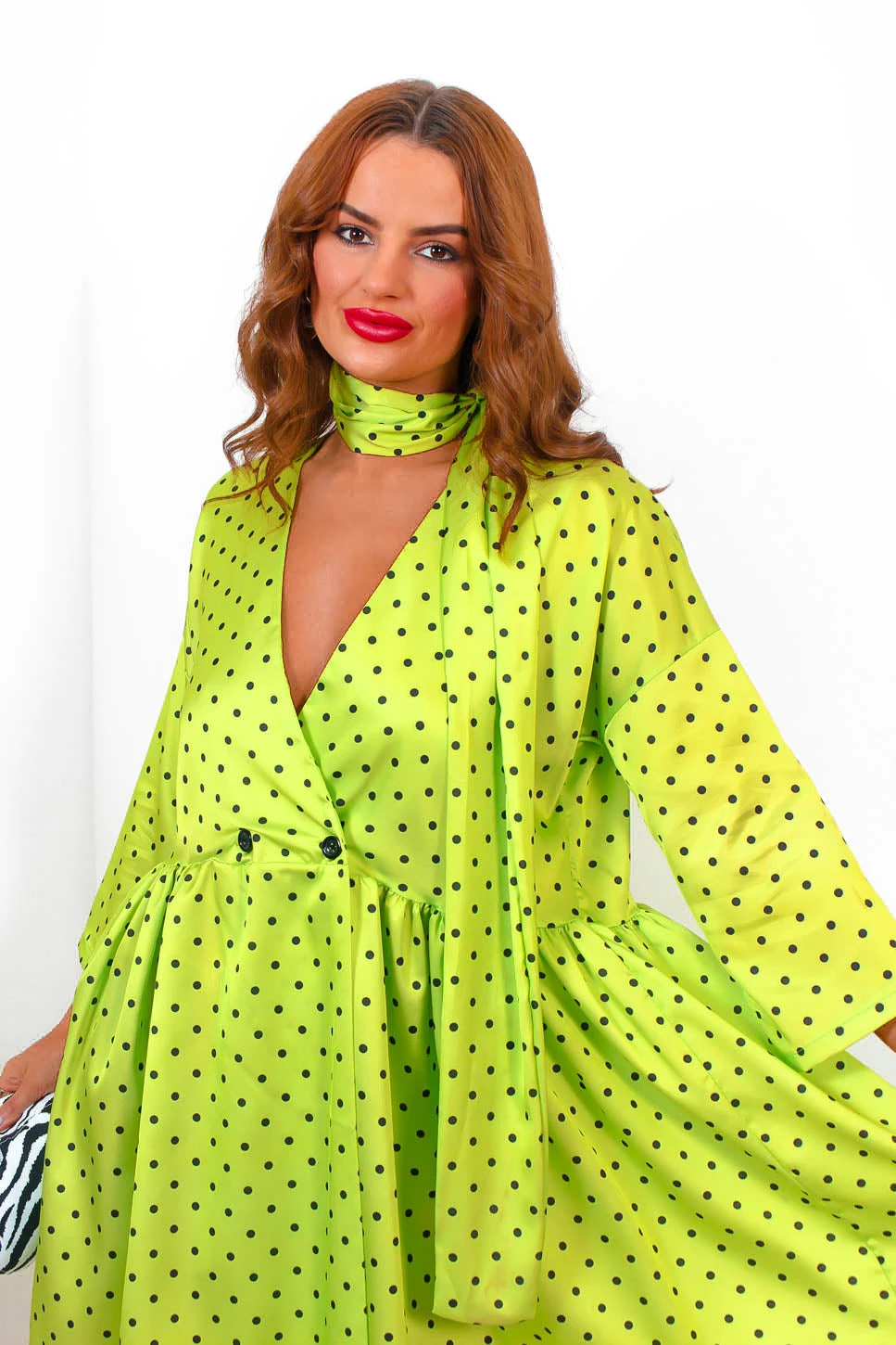 Bow Love Lost - Lime Polka Dot Mini Dress 8 Bow Love Lost - Lime Polka Dot Mini Dress - Image 6