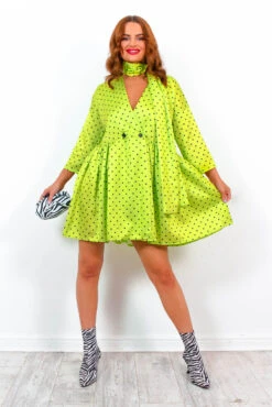 Bow Love Lost - Lime Polka Dot Mini Dress 11 Bow Love Lost - Lime Polka Dot Mini Dress -Deals Modashka Store BowLoveLost LimePolkaDotMiniDress7