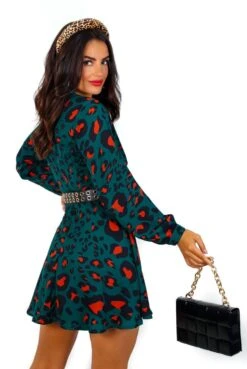 Cuter Than You - Forest Burnt Orange Leopard Mini Dress -Deals Modashka Store CuterThanYou ForestBurntOrangeLeopardMiniDress3