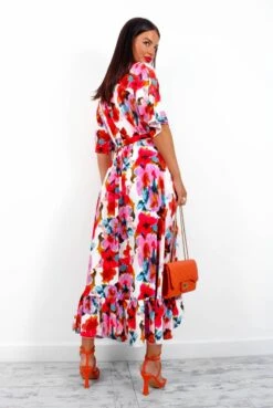 Dolce Vita - White Red Floral Maxi Dress -Deals Modashka Store DolceVita WhiteRedFloralMaxiDress3