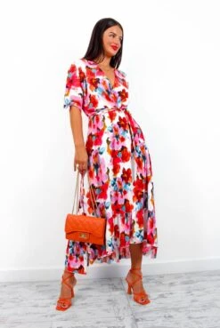 Dolce Vita - White Red Floral Maxi Dress -Deals Modashka Store DolceVita WhiteRedFloralMaxiDress4