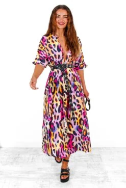 Dont Go Yet - Fuchsia Yellow Leopard Print Midi Dress 11 Dont Go Yet - Fuchsia Yellow Leopard Print Midi Dress -Deals Modashka Store Don tGoYet FuchsiaYellowLeopardPrintMidiDress 5