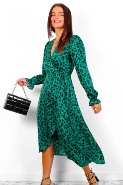 AX Paris Dont Tame Me - Forest Leopard Midi Wrap Dress -Deals Modashka Store Don tTameMe ForestLeopardMidiWrapDress 5