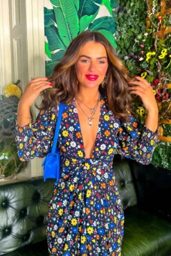 Glamorous Drive Em Wild - Black Multi Sticker Print Midi Wrap Dress -Deals Modashka Store Drive Em Wild Black Multi Sticker Print Midi Wrap Dress2