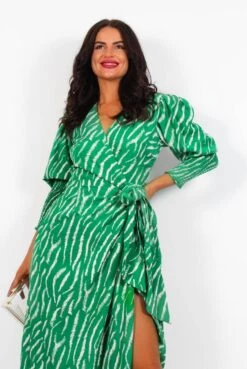 Glamorous Drive Em Wild - Green Zebra Midi Wrap Dress 16 Glamorous Drive Em Wild - Green Zebra Midi Wrap Dress -Deals Modashka Store DriveEmWild GreenZebraMidiWrapDress2