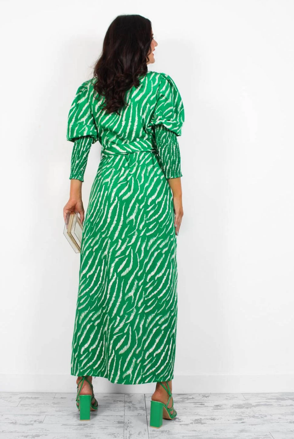 Glamorous Drive Em Wild - Green Zebra Midi Wrap Dress 8 Glamorous Drive Em Wild - Green Zebra Midi Wrap Dress - Image 6
