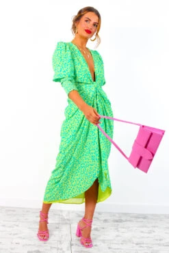 Glamorous Drive 'Em Wild - Lime Forest Leopard Print Midi Wrap Dress -Deals Modashka Store DriveEmWild LimeForestLeopardPrintMidiWrapDress 6