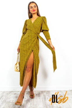 Glamorous Drive Em Wild - Mustard Leopard Wrap Dress -Deals Modashka Store DriveEmWild MustardLeopardWrapDress 2