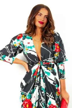 Glamorous Drive Em Wild - Black White Floral Abstract Print Midi Wrap Dress 19 Glamorous Drive Em Wild - Black White Floral Abstract Print Midi Wrap Dress -Deals Modashka Store Drive EmWild BlackWhiteFloralAbstractPrintMidiWrapDress 1