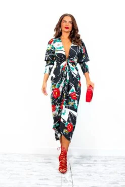 Glamorous Drive Em Wild - Black White Floral Abstract Print Midi Wrap Dress 20 Glamorous Drive Em Wild - Black White Floral Abstract Print Midi Wrap Dress -Deals Modashka Store Drive EmWild BlackWhiteFloralAbstractPrintMidiWrapDress 5