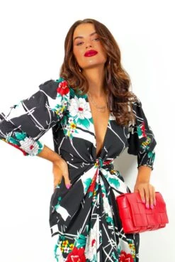 Glamorous Drive Em Wild - Black White Floral Abstract Print Midi Wrap Dress 15 Glamorous Drive Em Wild - Black White Floral Abstract Print Midi Wrap Dress -Deals Modashka Store Drive EmWild BlackWhiteFloralAbstractPrintMidiWrapDress 9