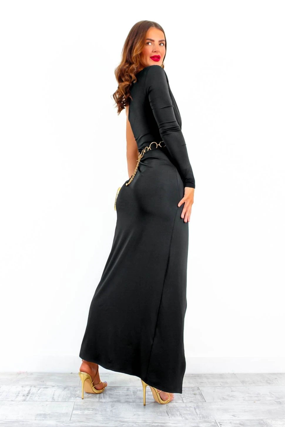 Elegance Is Key - Black One Shoulder Midi Dress 7 Elegance Is Key - Black One Shoulder Midi Dress - Image 5