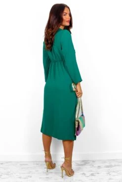 Eternal Beauty - Forest Ruched Midi Dress -Deals Modashka Store EternalBeauty ForestRuchedMidiDress2