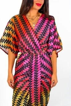 Finders Keepers - Black Multi Aztec Print Midi Dress -Deals Modashka Store FindersKeepers BlackMultiAztecPrintMidiDress6