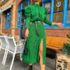 AX Paris First Date - Green Animal Print Midi Dress -Deals Modashka Store First Date Green Animal Print Midi Dress resize