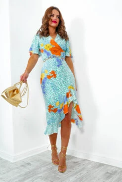 Forever Flirty - Mint Multi Tropical Midi Dress -Deals Modashka Store ForeverFlirty MintMultiTropicalMidiDress2