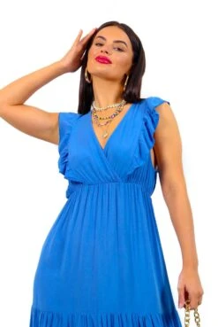 Frantic Romantic - Blue Tiered Maxi Dress 9 Frantic Romantic - Blue Tiered Maxi Dress -Deals Modashka Store FranticRomantic BlueTieredMaxiDress6