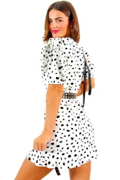 AX Paris Frill Seeker - White Black Printed Mini Dress -Deals Modashka Store FrillSeeker WhiteBlackPrintedMiniDress 1