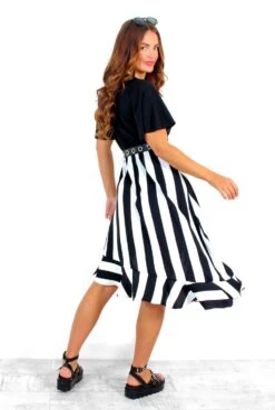 Frilled About Life - Black White Striped Midi Wrap Dress -Deals Modashka Store FrilledAboutLife BlackWhiteStripedMidiWrapDress 3 2f13fa56 8a06 4988 ab39 1d4799e2d66c