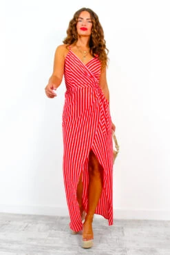 Garden Party - Red Pink Stripe Maxi Dress 11 Garden Party - Red Pink Stripe Maxi Dress -Deals Modashka Store GardenParty RedPinkStripeMaxiDress 4