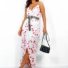 Garden Party - White Red Floral Maxi Dress 2 Garden Party - White Red Floral Maxi Dress -Deals Modashka Store GardenParty WhiteRedFloralMaxiDress 5