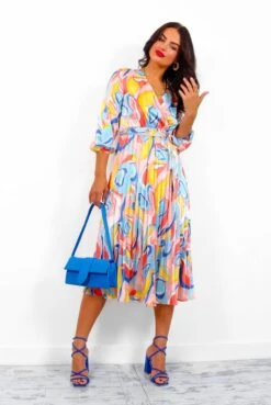 Give Me A Swirl - Blue Coral Pleated Midi Dress 9 Give Me A Swirl - Blue Coral Pleated Midi Dress -Deals Modashka Store GiveMeASwirl BlueCoralPleatedMidiDress6