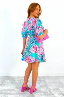 Give Me Butterflies - Powder Blue Multi Print Mini Dress -Deals Modashka Store GiveMeButterflies PowderBlueMultiPrintMiniDress 1