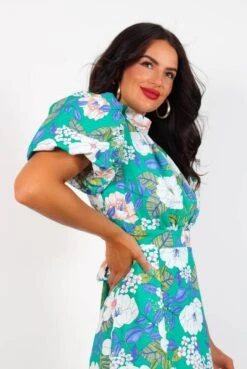 Got The Flower - Green Floral Midi Dress -Deals Modashka Store GotTheFlower GreenFloralMidiDress5