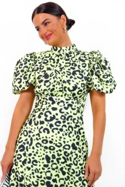 Got The Flower - Lemon Leopard Print Midi Dress -Deals Modashka Store GotTheFlower LemonLeopardPrintMidiDress 6