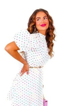 Got The Flower - White Multi Spot Mini Dress 12 Got The Flower - White Multi Spot Mini Dress -Deals Modashka Store GotTheFlower WhiteMultiSpotMiniDress3