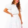 Got The Flower - White Multi Spot Mini Dress -Deals Modashka Store GotTheFlower WhiteMultiSpotMiniDress4