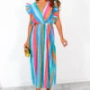 I Have A Dream - Multi Rainbow Glitter Pleated Maxi Dress -Deals Modashka Store IHaveADream MultiRainbowGlitterPleatedMaxiDress 4