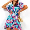 Ideal Love - Blue Multi Abstract Mini Dress -Deals Modashka Store IdealLove BlueMultiAbstractMiniDress5