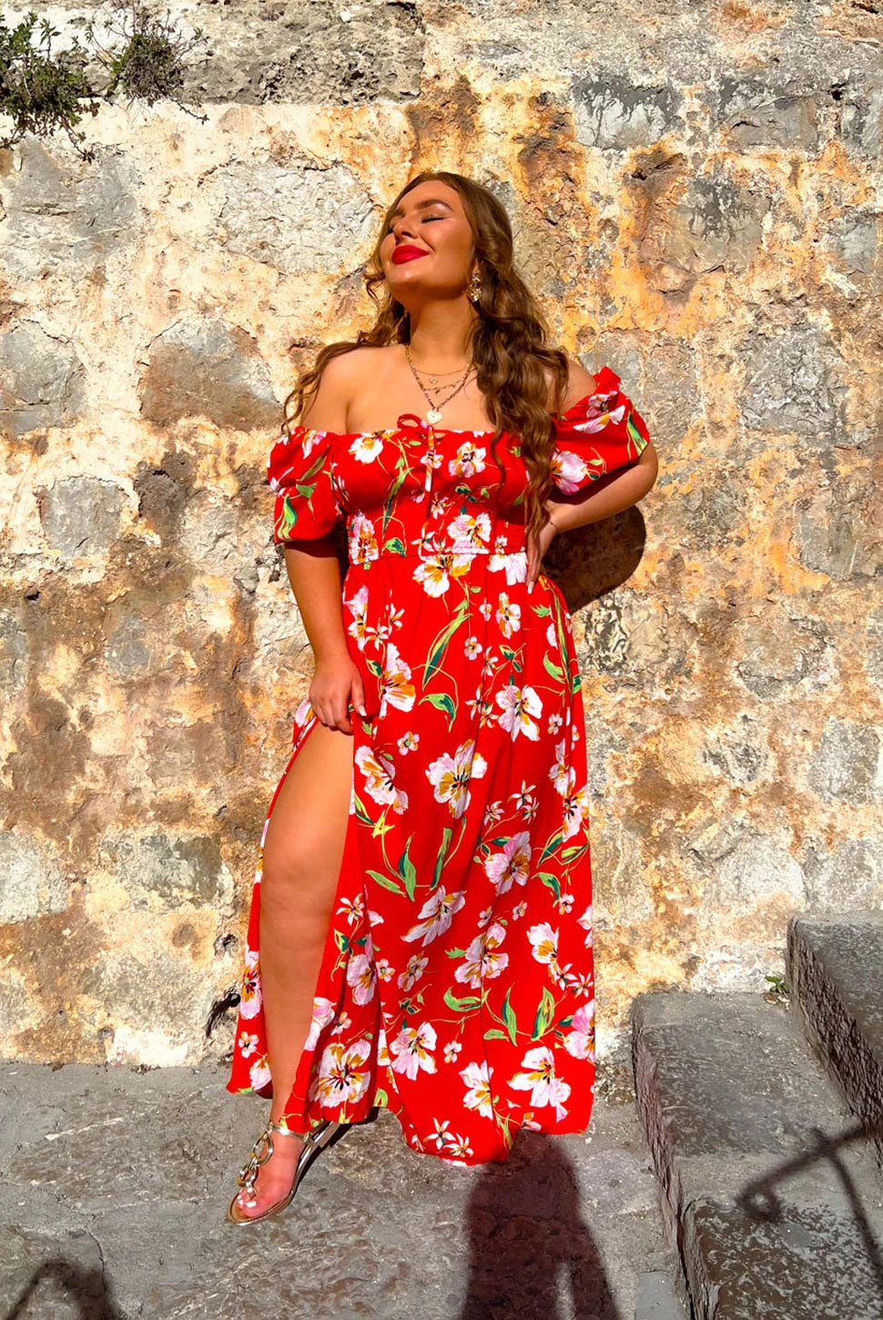 In Paradise - Red Floral Print Maxi Dress 3 In Paradise - Red Floral Print Maxi Dress