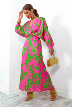 In My Imagination - Pink Lime Floral Batwing Midi Dress -Deals Modashka Store InMyImagination PinkLimeFloralBatwingMidiDress 2 8a3876e4 c5b7 4467 a207 3456906fecf5