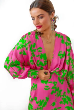 In My Imagination - Pink Lime Floral Batwing Midi Dress -Deals Modashka Store InMyImagination PinkLimeFloralBatwingMidiDress 5 f4d7d76f 5d83 465c acd4 3e74d72265f8